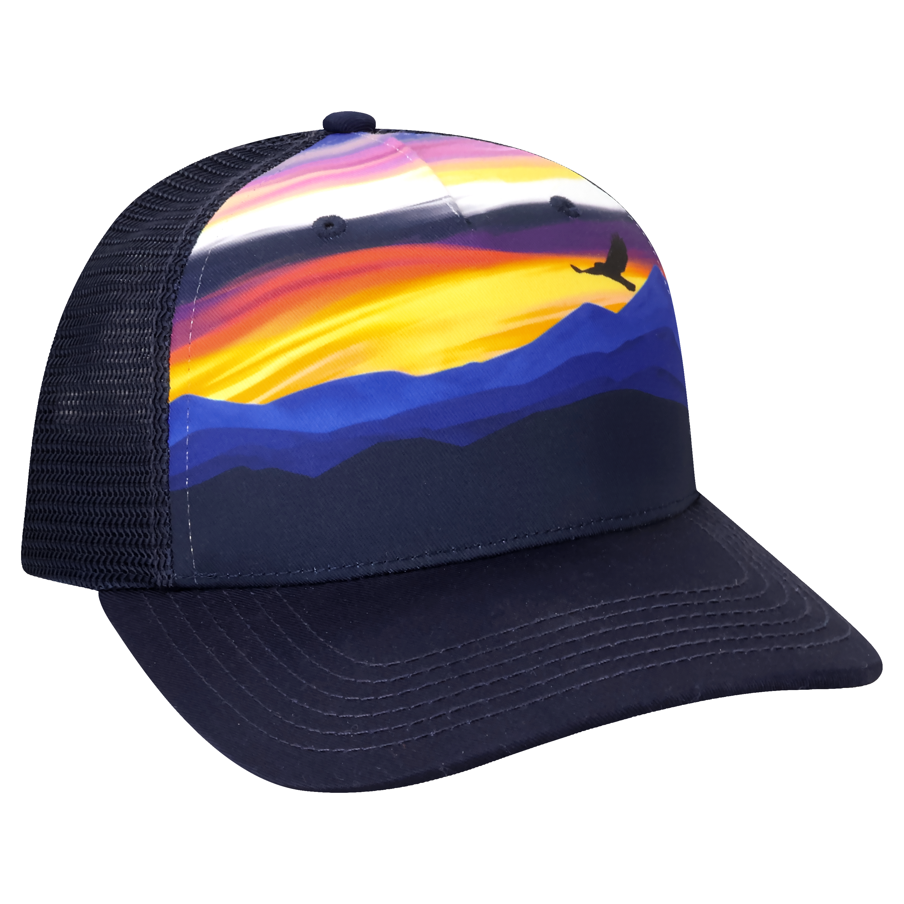 Structured 5 Panel Adj Trucker Hat