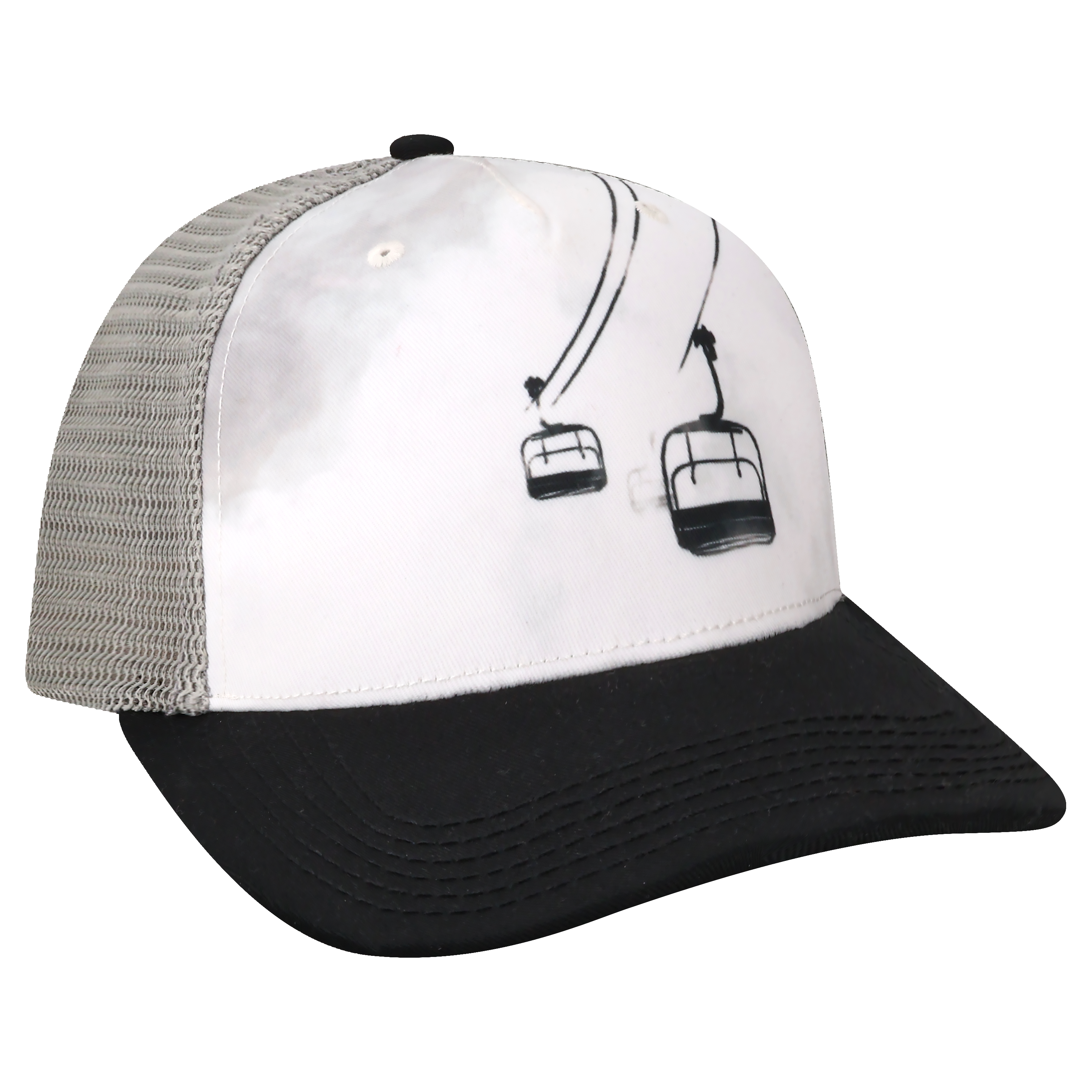 Structured 5 Panel Adj Trucker Hat