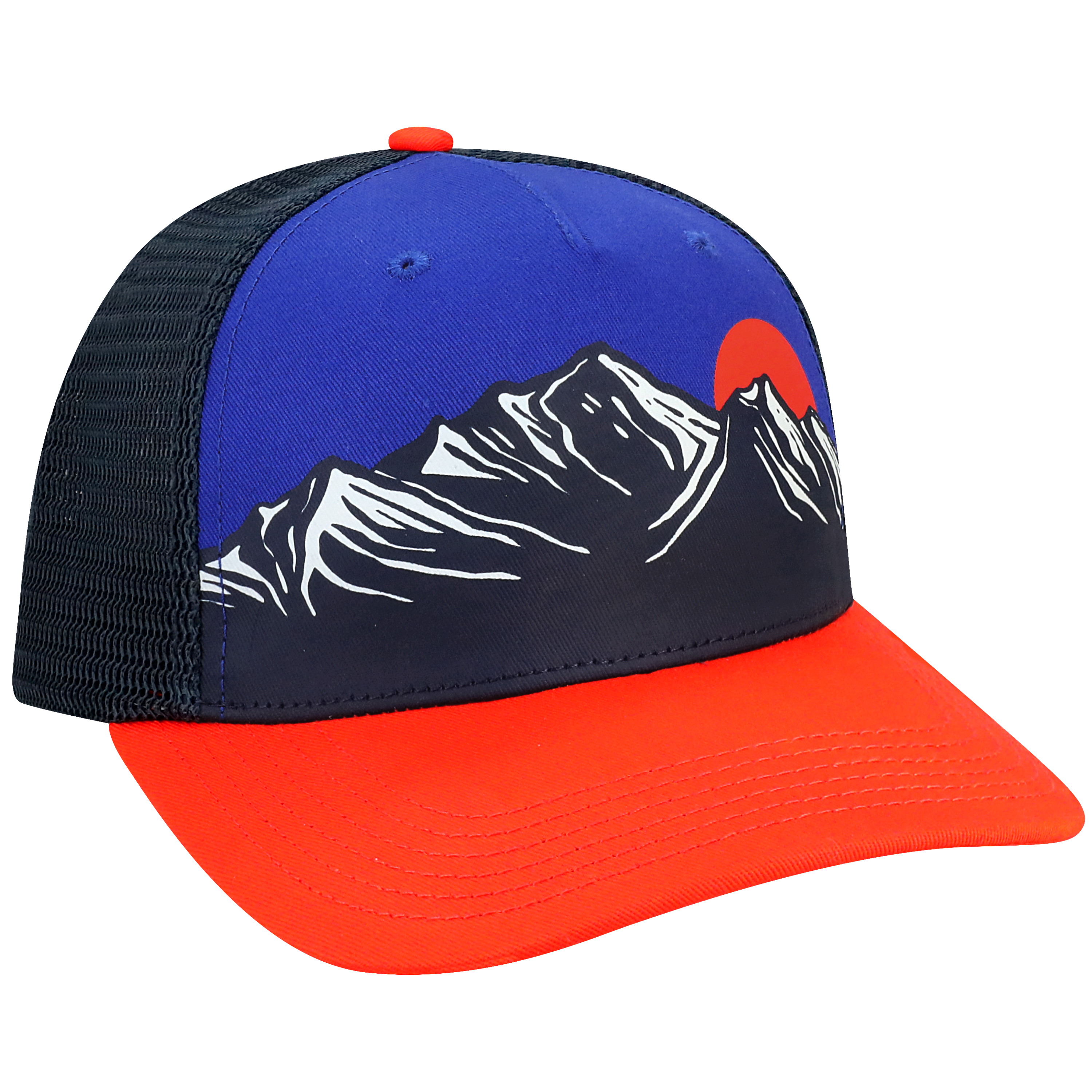 Structured 5 Panel Adj Trucker Hat