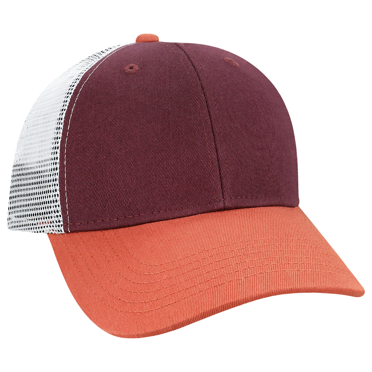 Structured 6 Panel Adj Trucker Hat