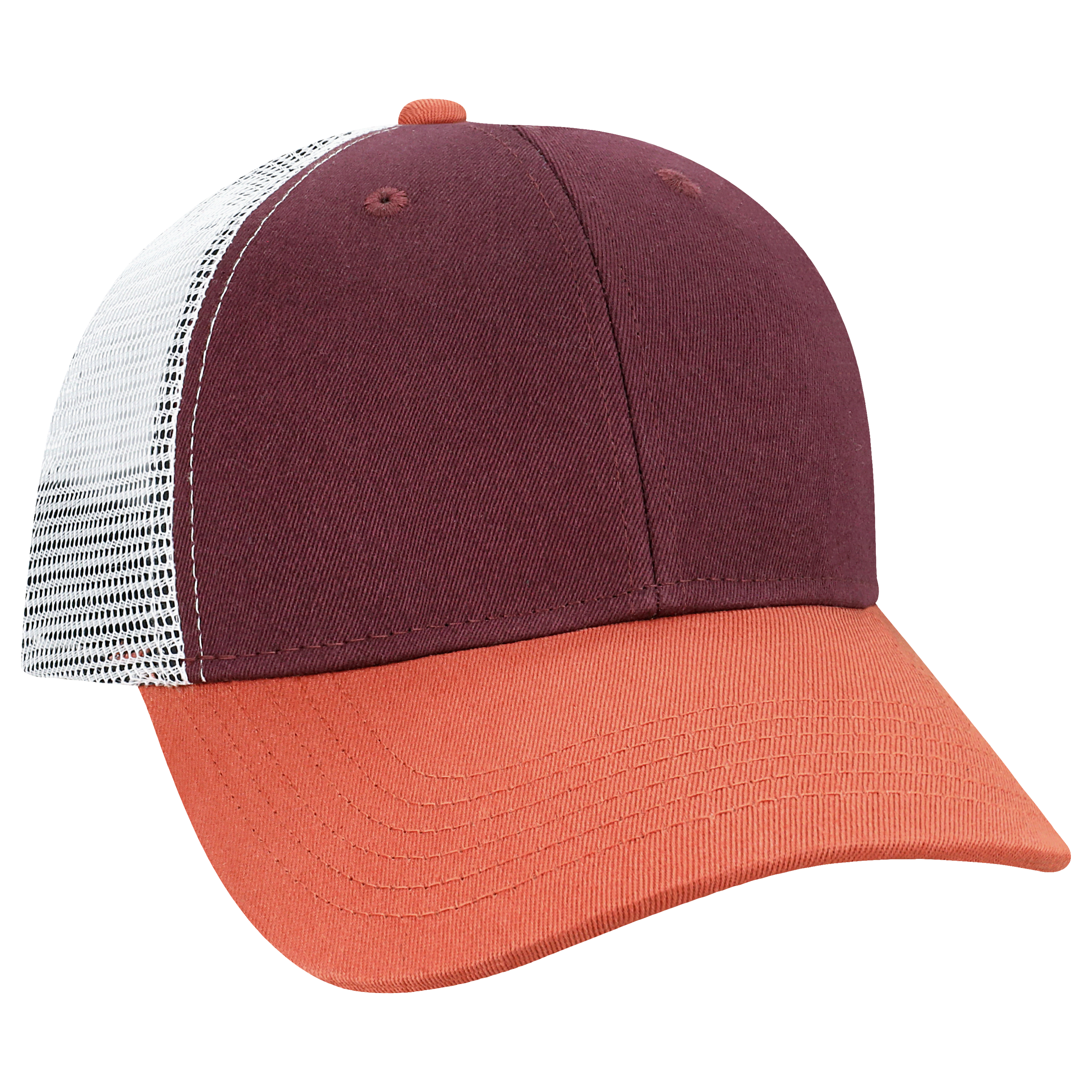 Structured 6 Panel Adj Trucker Hat