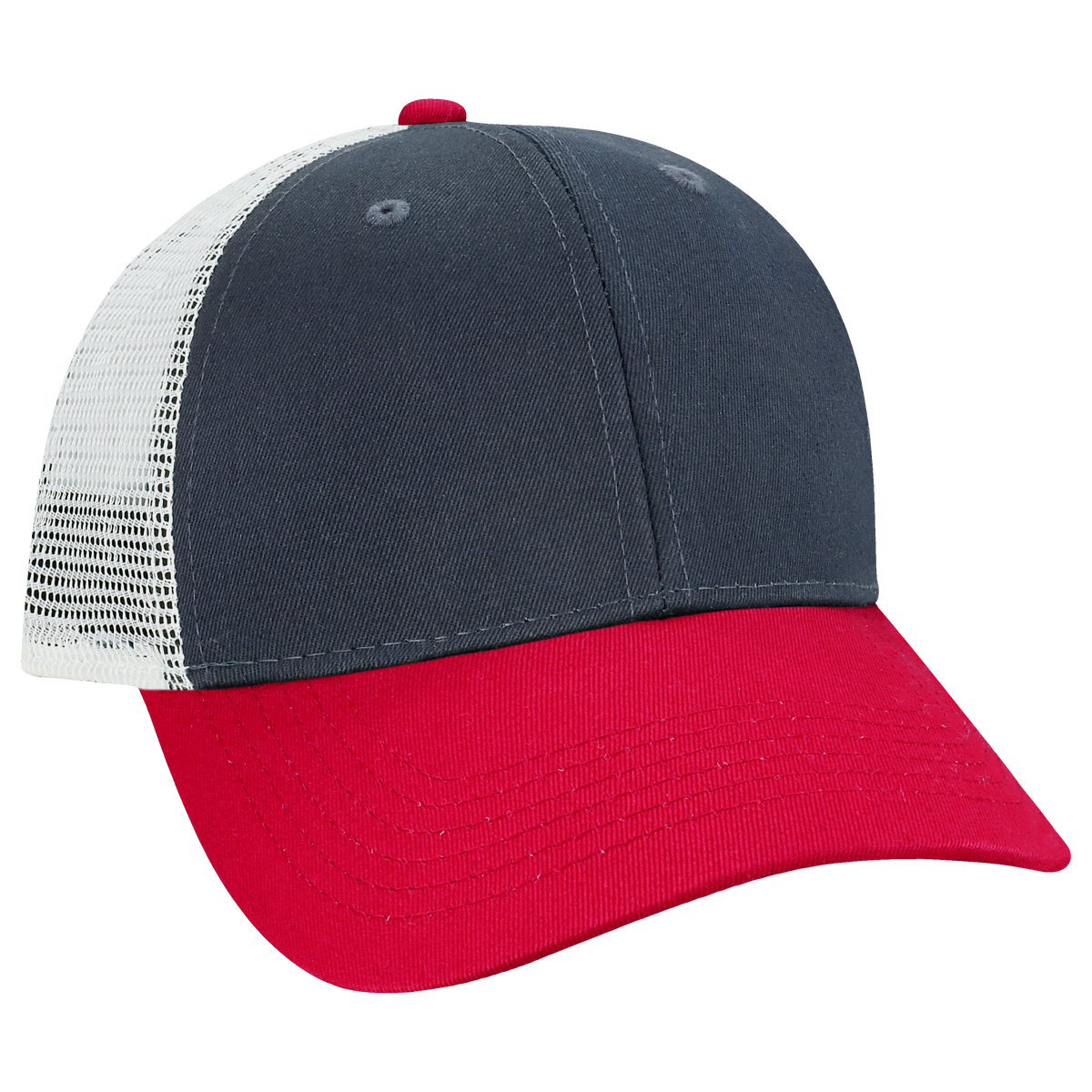 Structured 6 Panel Adj Trucker Hat