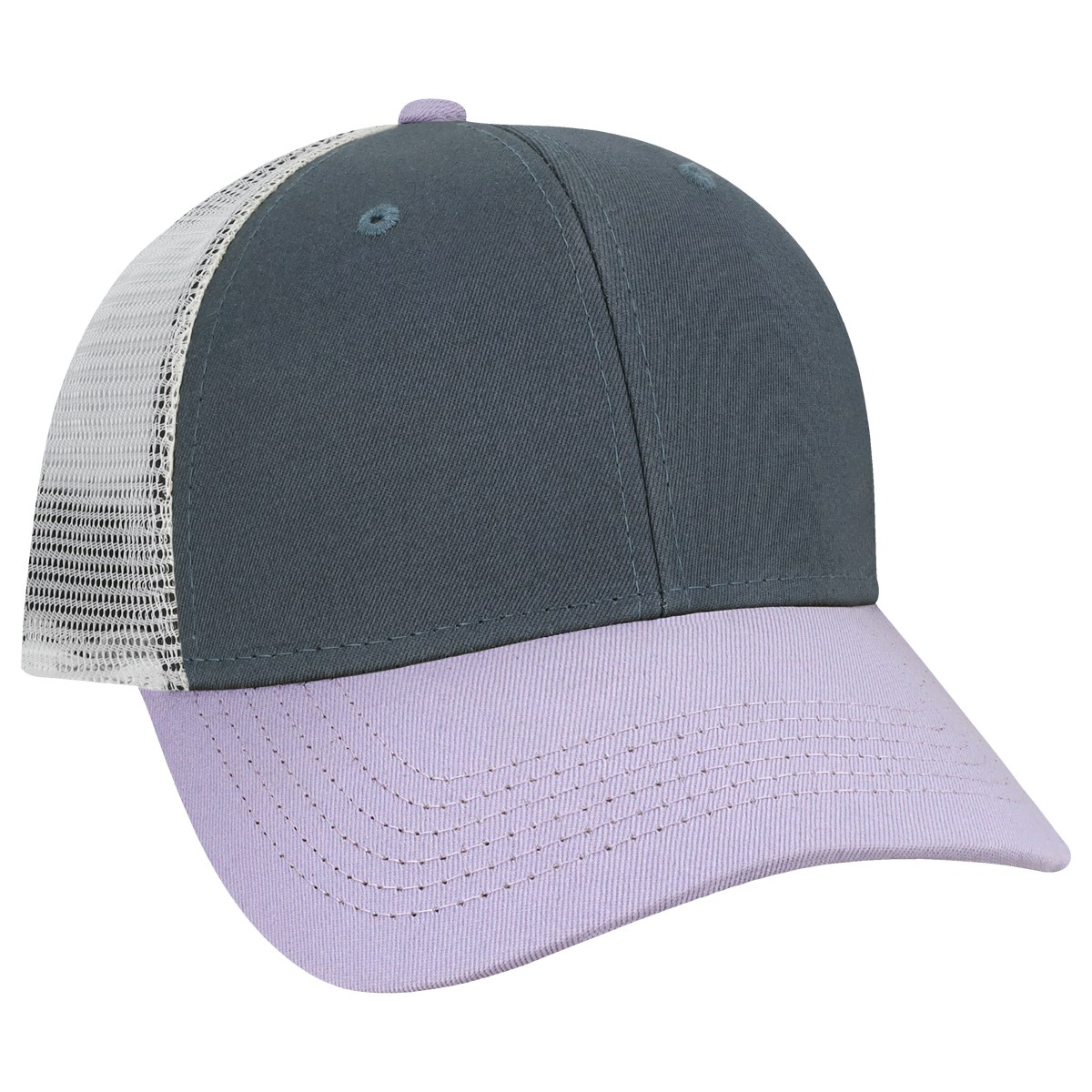 Structured 6 Panel Adj Trucker Hat