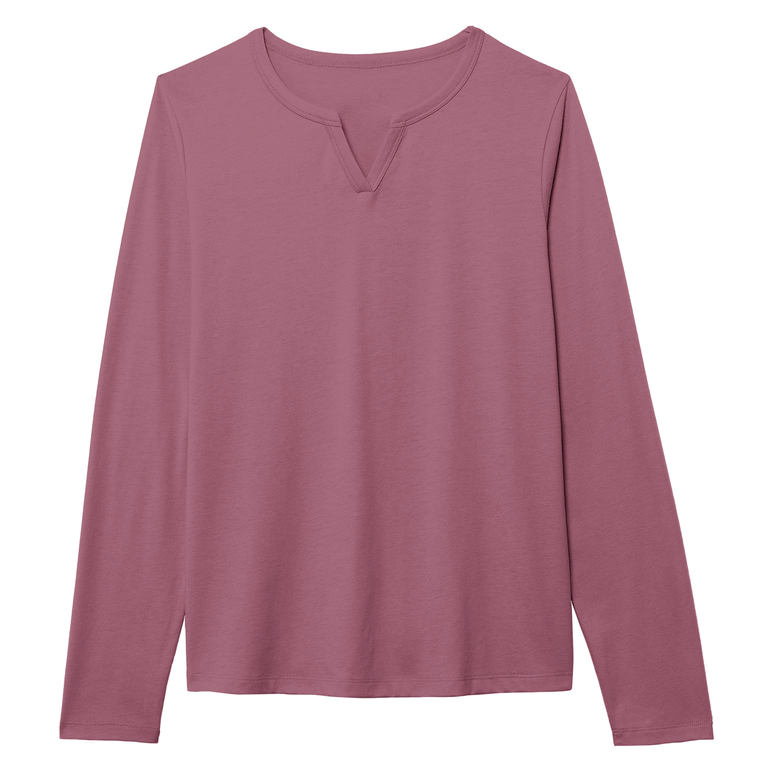 Essentials Women's Long Sleeve Notch Neck T-Shirt