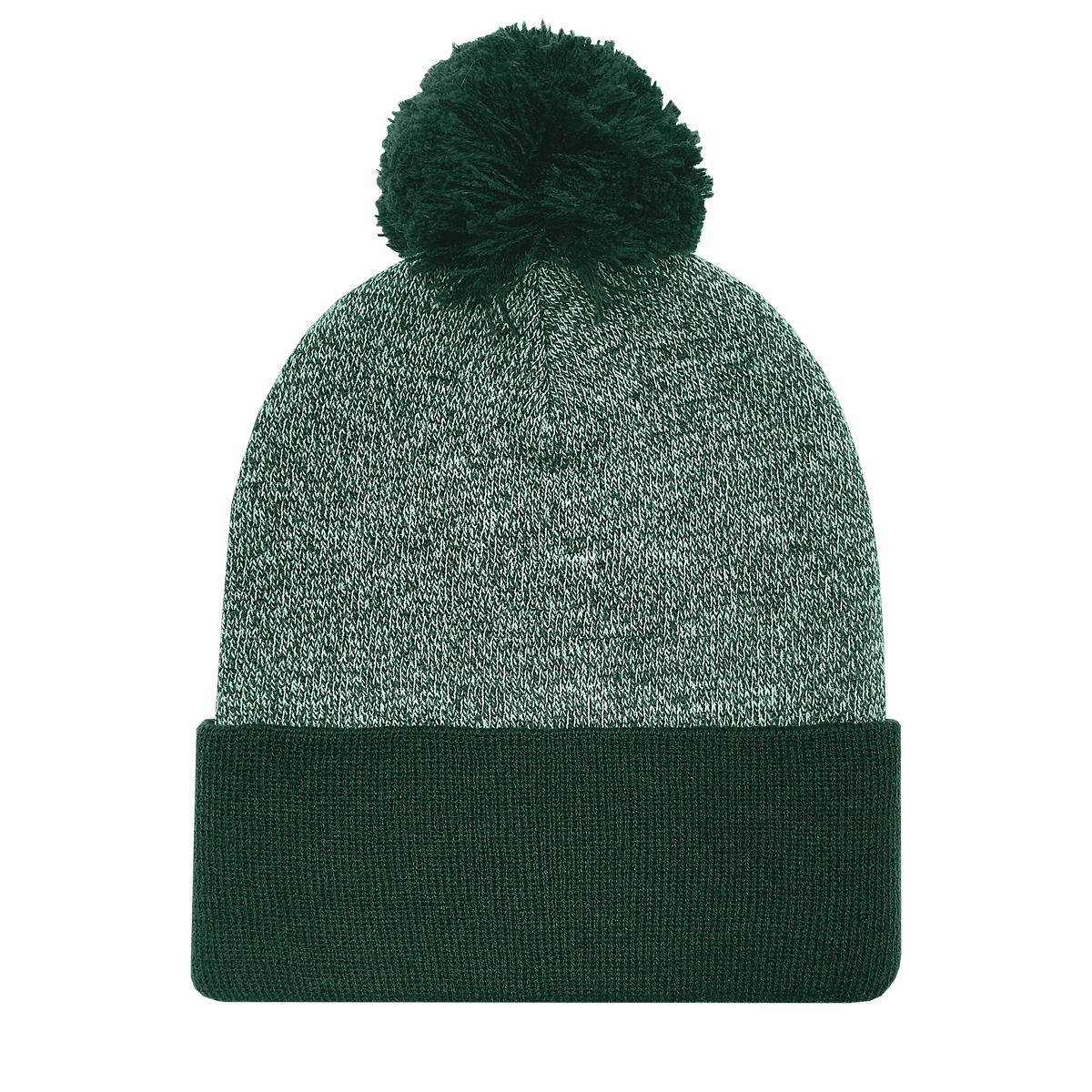 Marled Pom Cuff Beanie