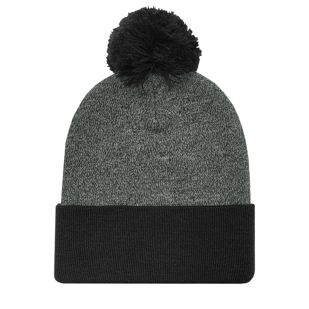 Marled Pom Cuff Beanie