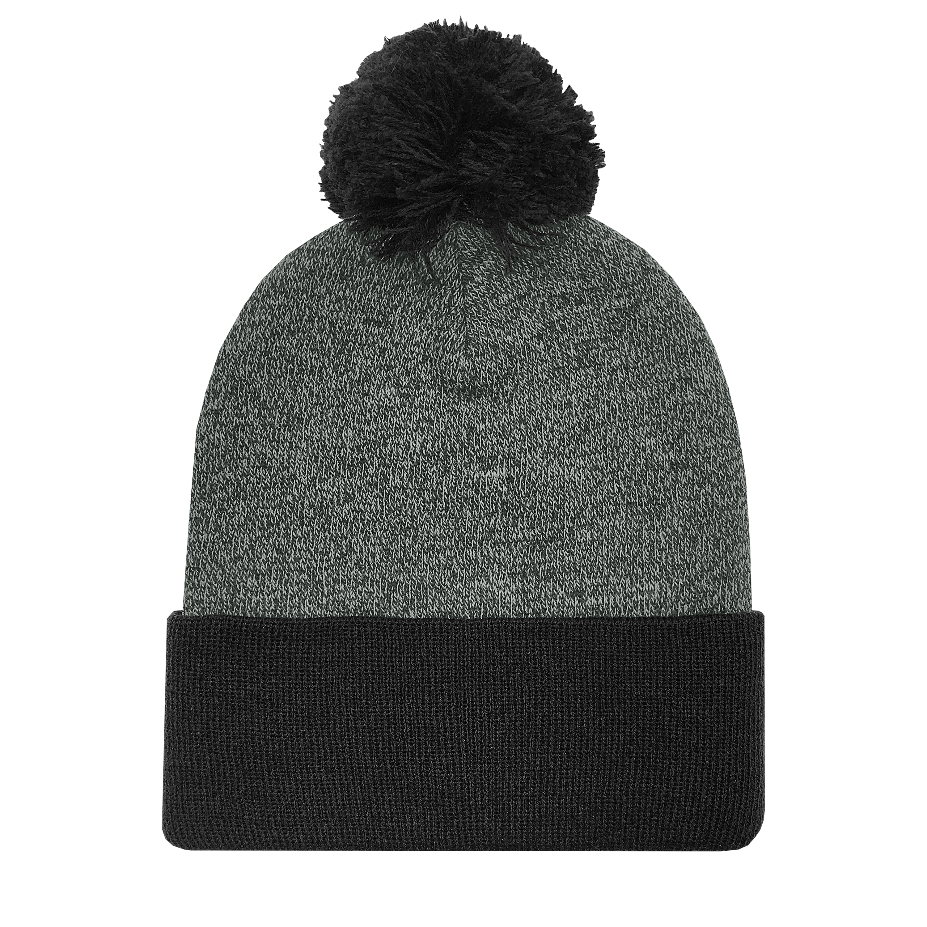 Marled Pom Cuff Beanie