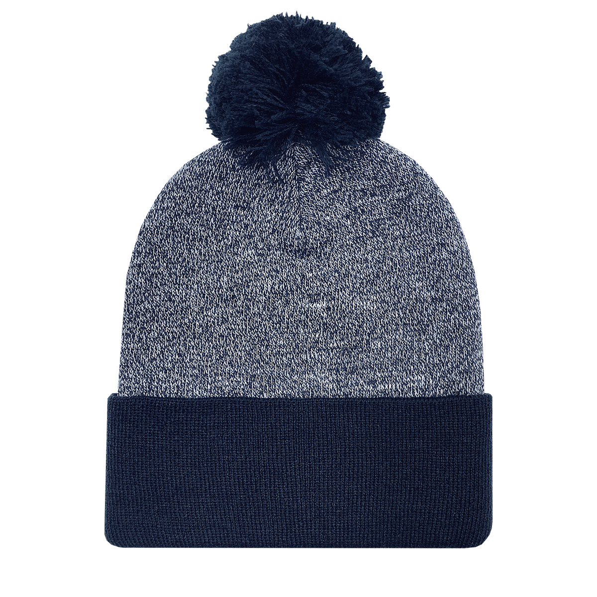 Marled Pom Cuff Beanie