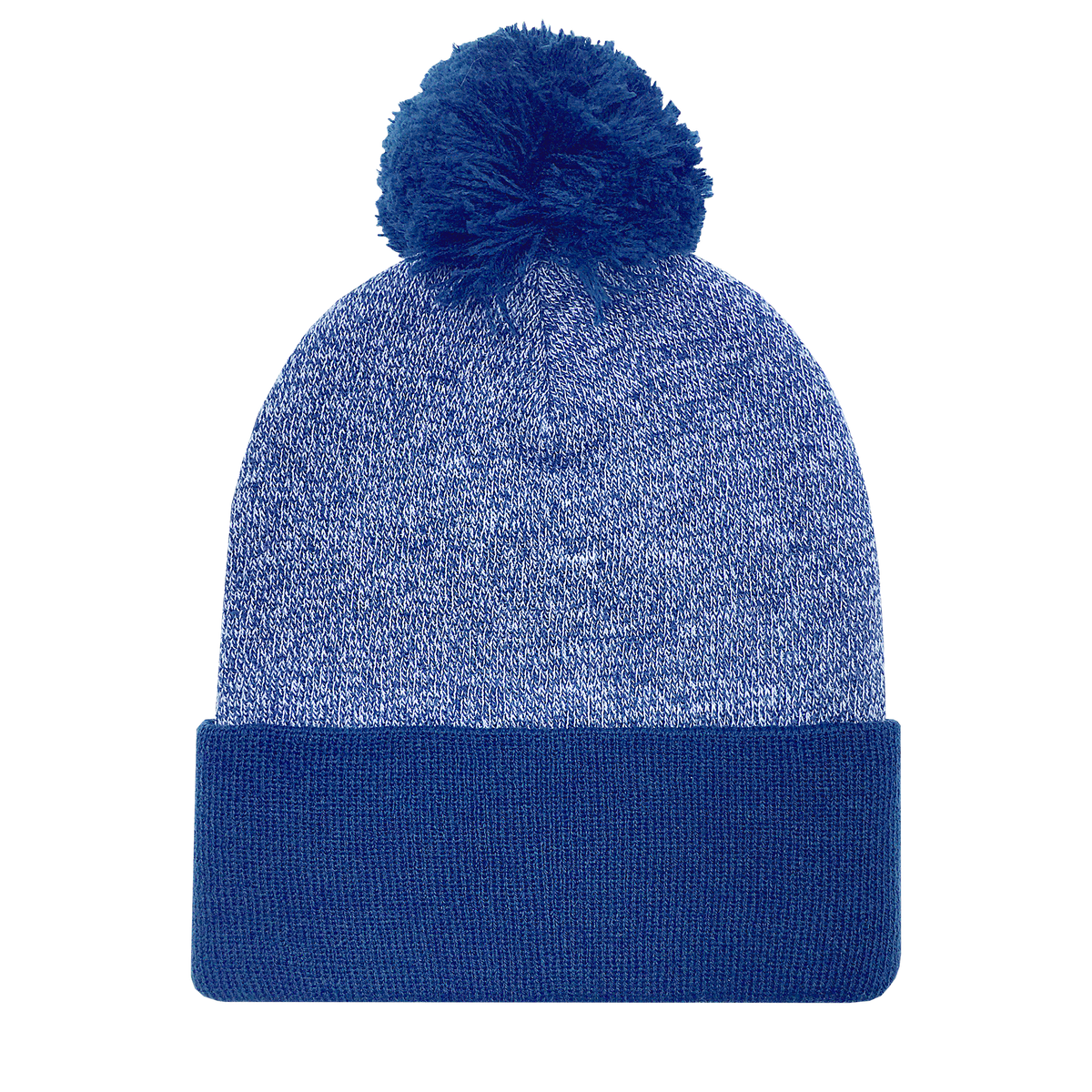Marled Pom Cuff Beanie