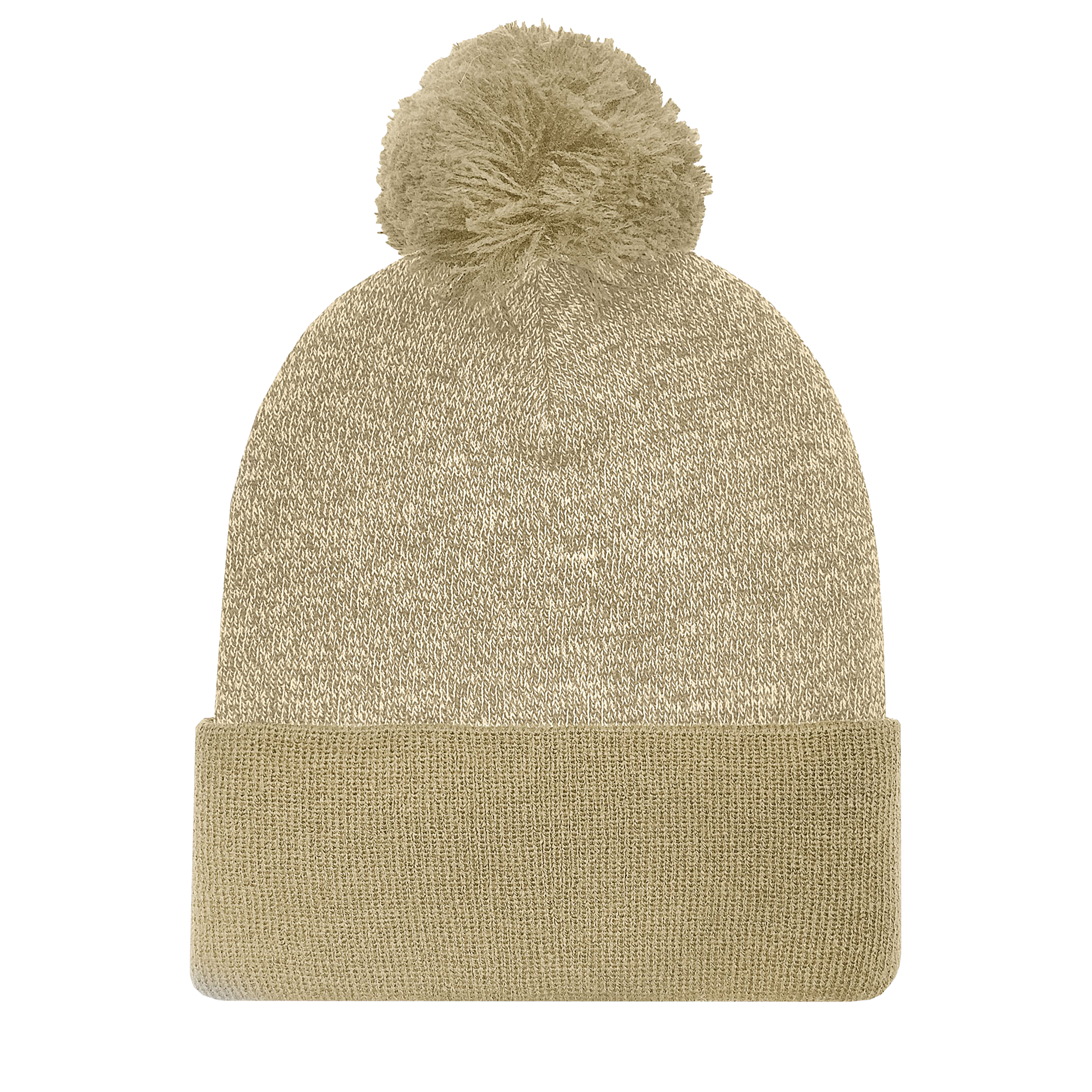 Marled Pom Cuff Beanie