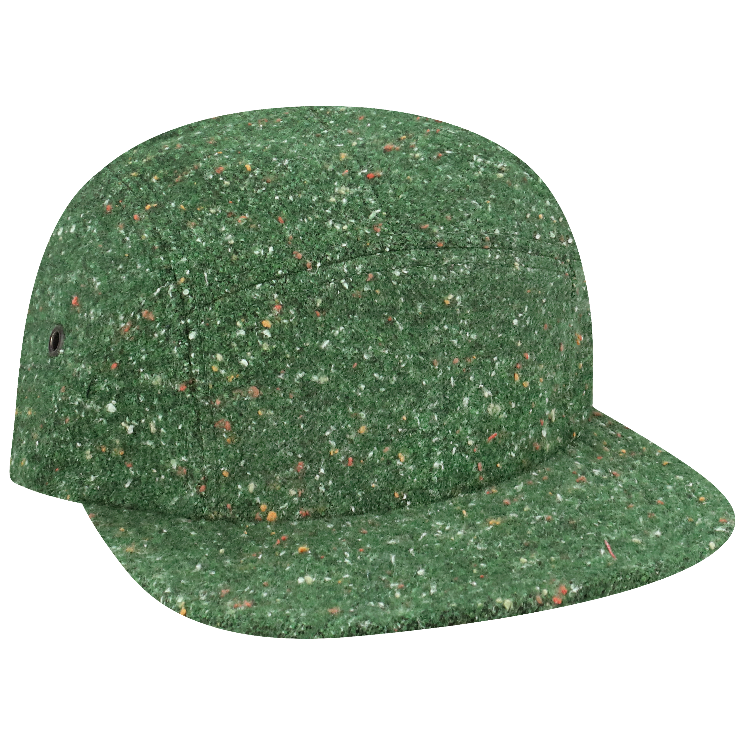 Tweed Flecked Wool Camper 5 Panel Adj Hat