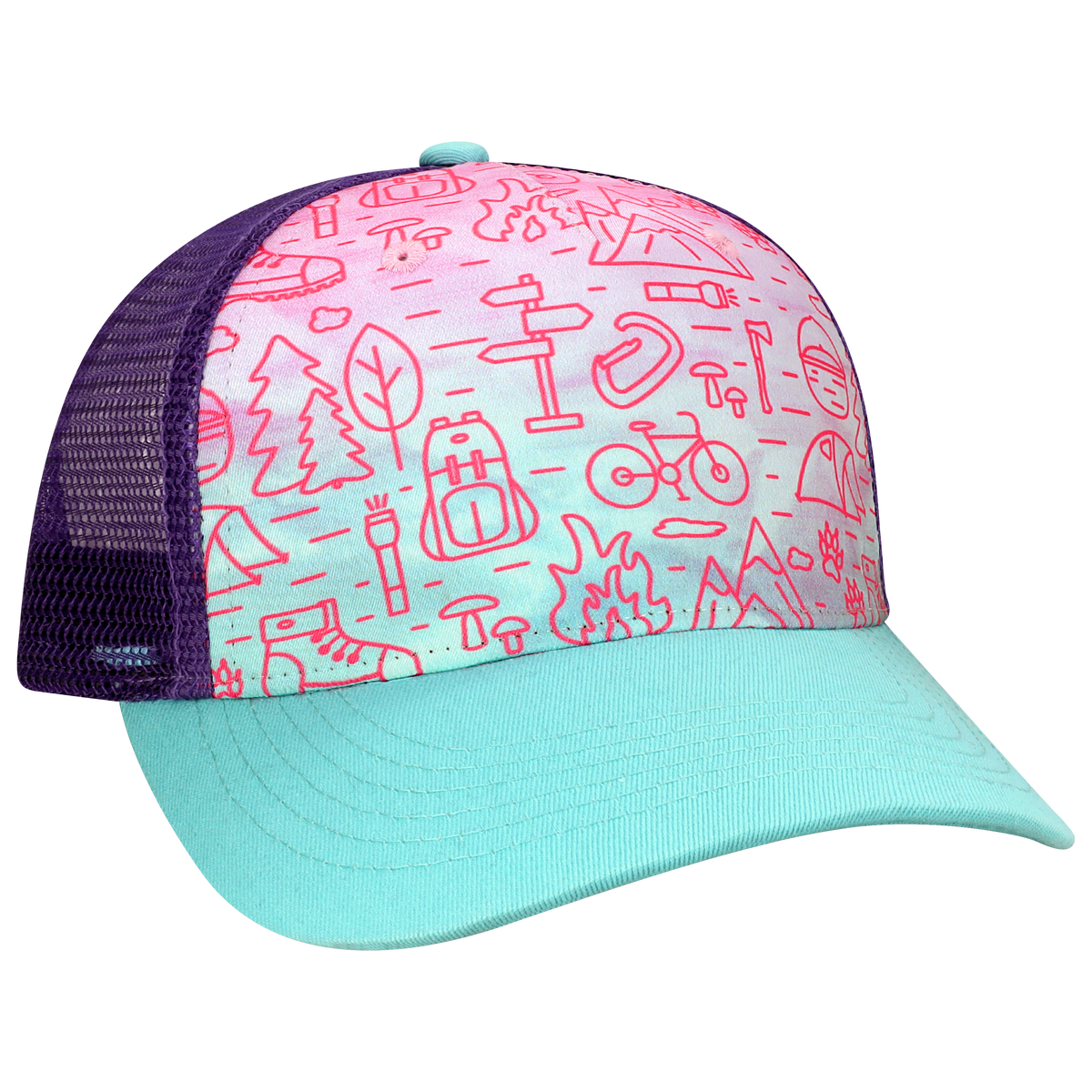 Youth 5 Panel Adj Trucker Hat
