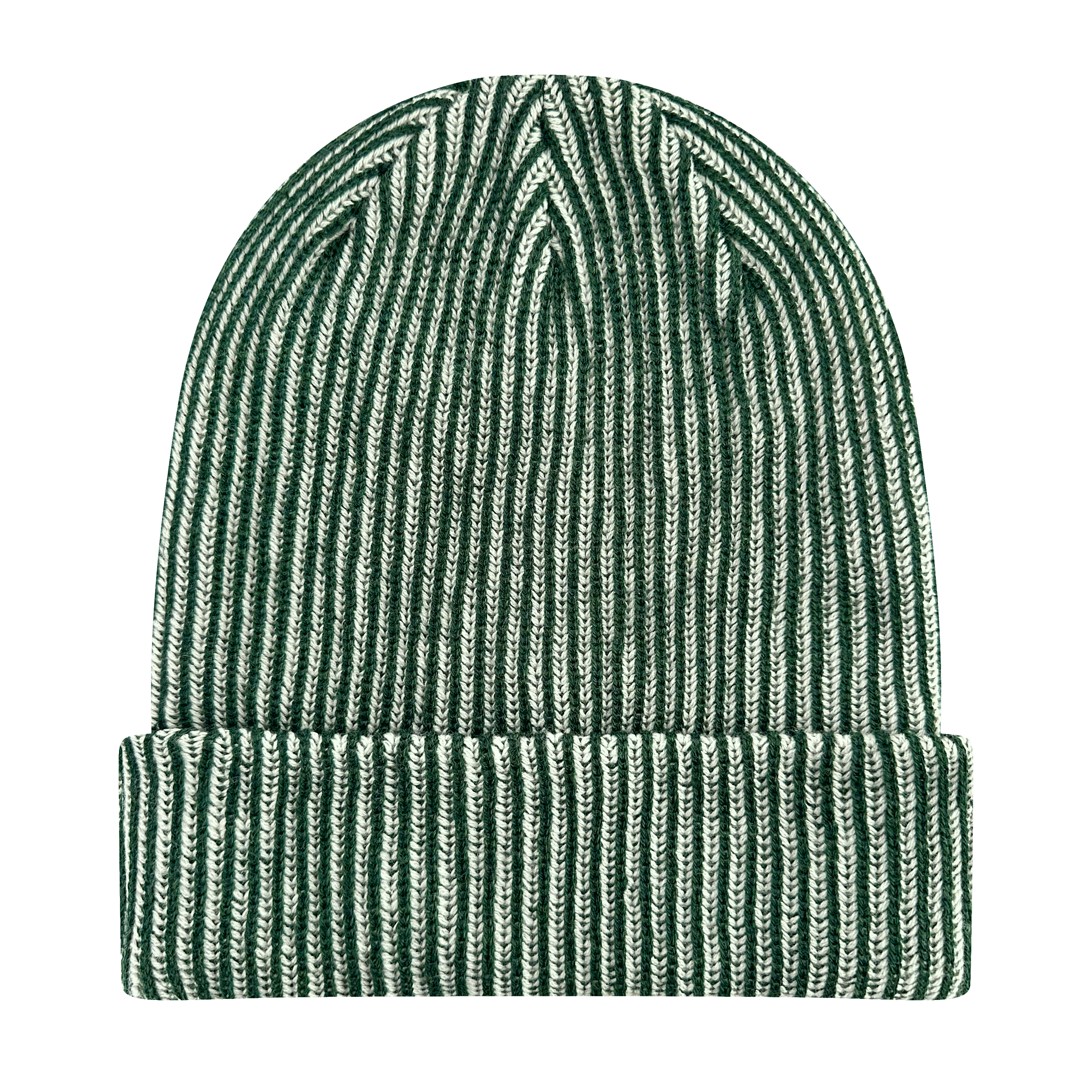 Frosty Pine Rib Cuff Beanie