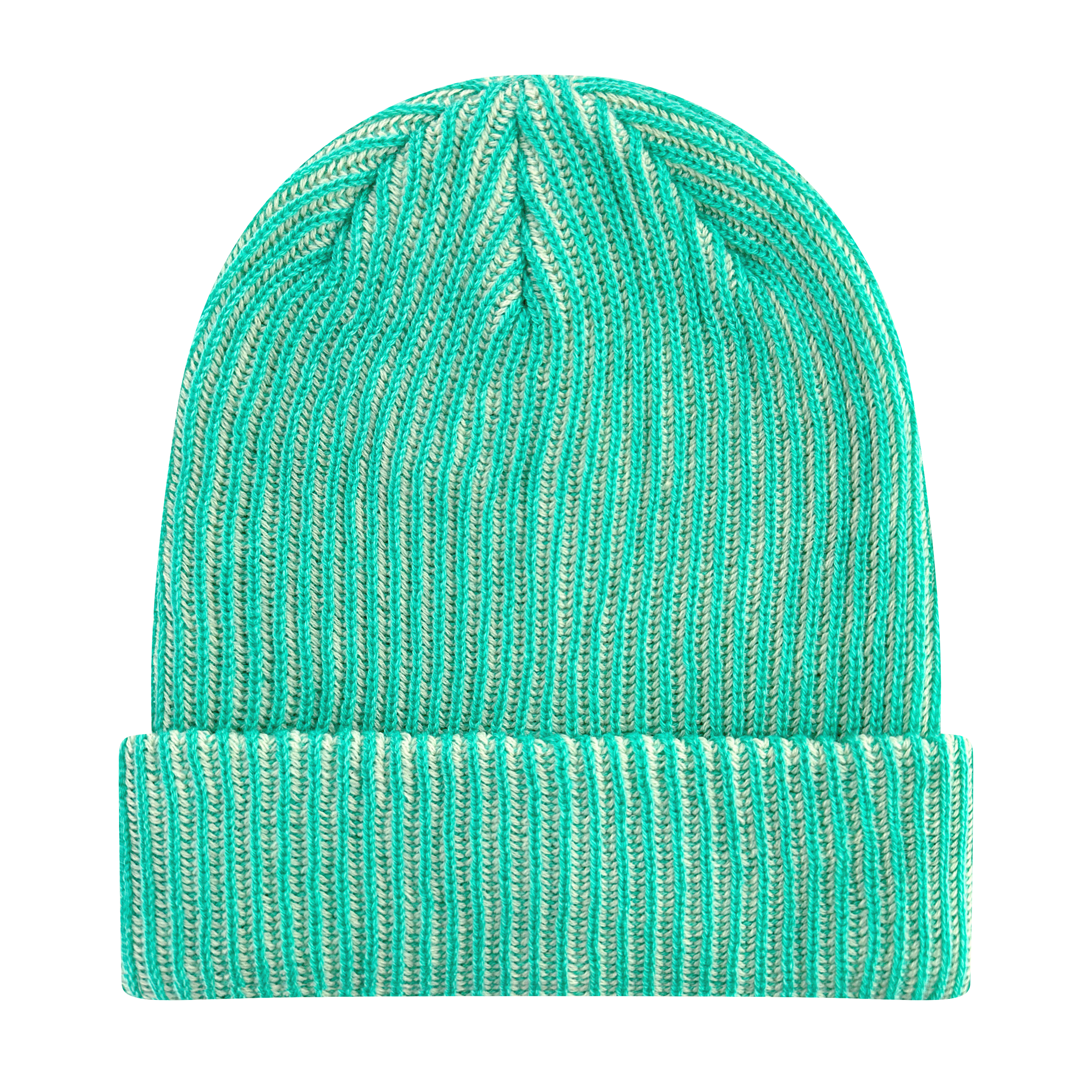Frosty Pine Rib Cuff Beanie