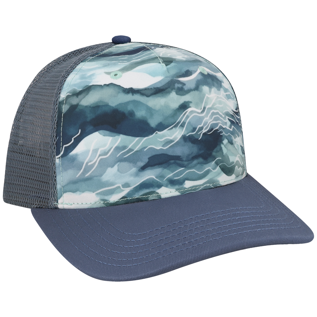 Structured 5 Panel Adj Trucker Hat