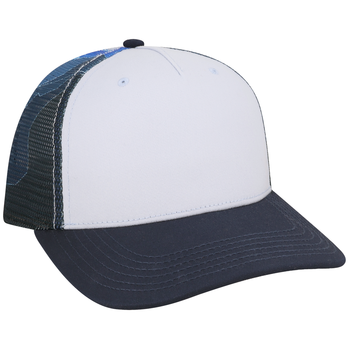 Structured 5 Panel Adj Trucker Hat
