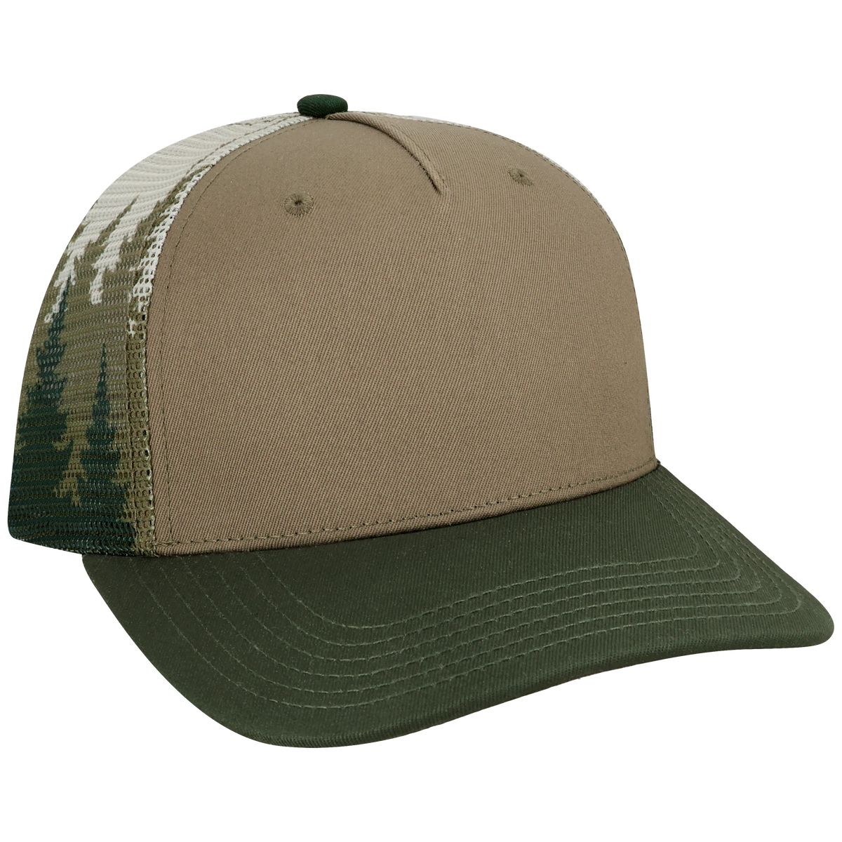 Structured 5 Panel Adj Trucker Hat