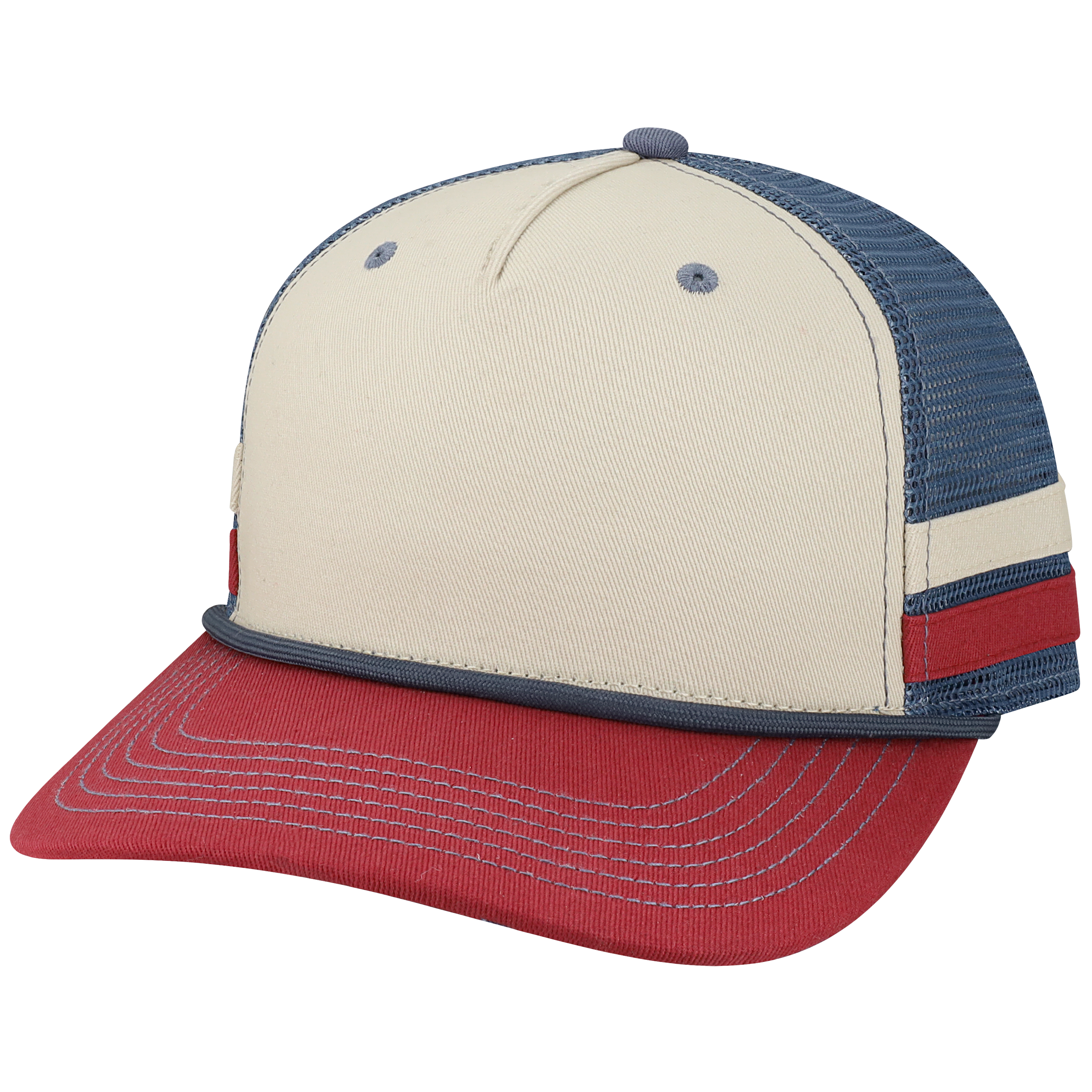 Bar 5 Panel Adj Trucker Hat