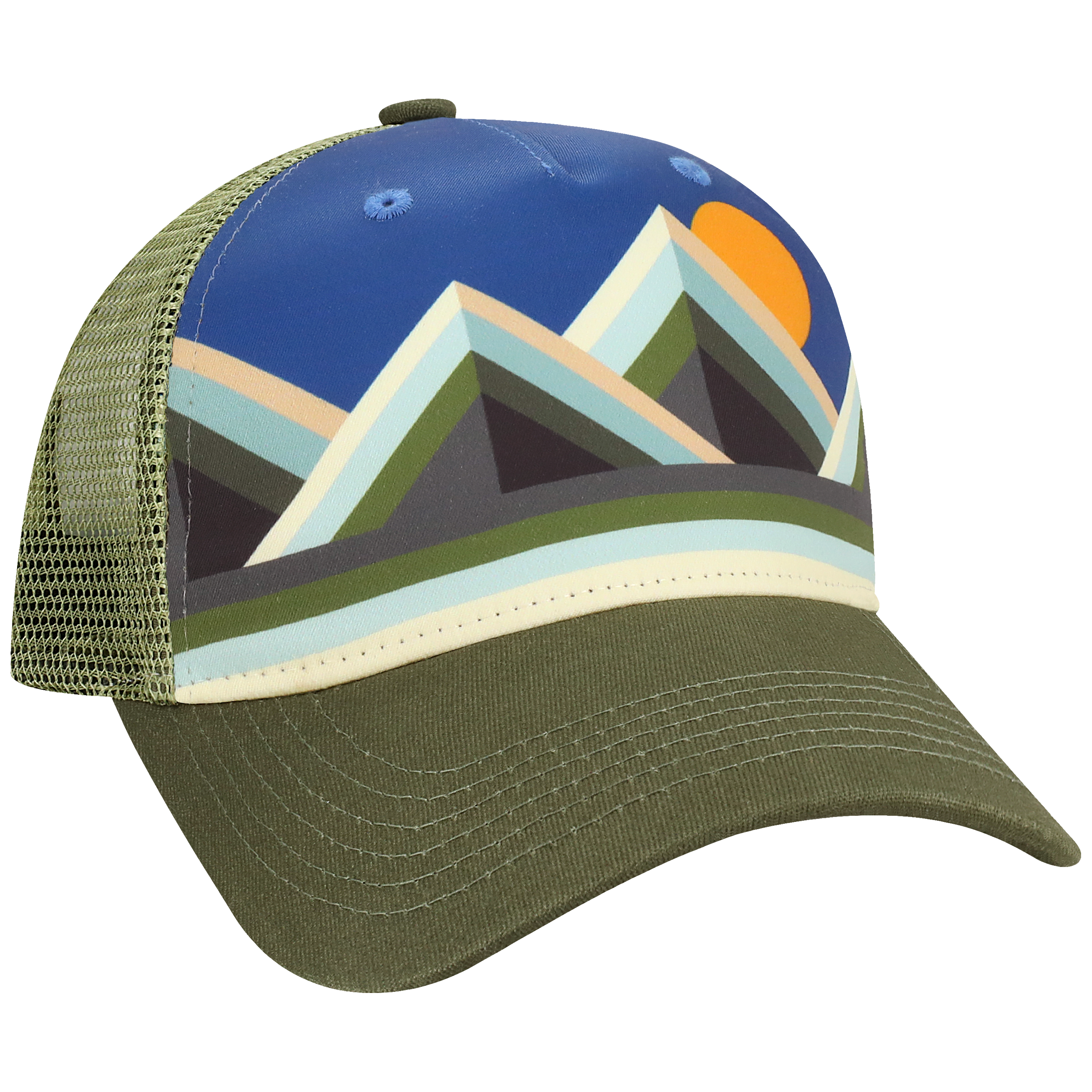 Structured 5 Panel Adj Trucker Hat