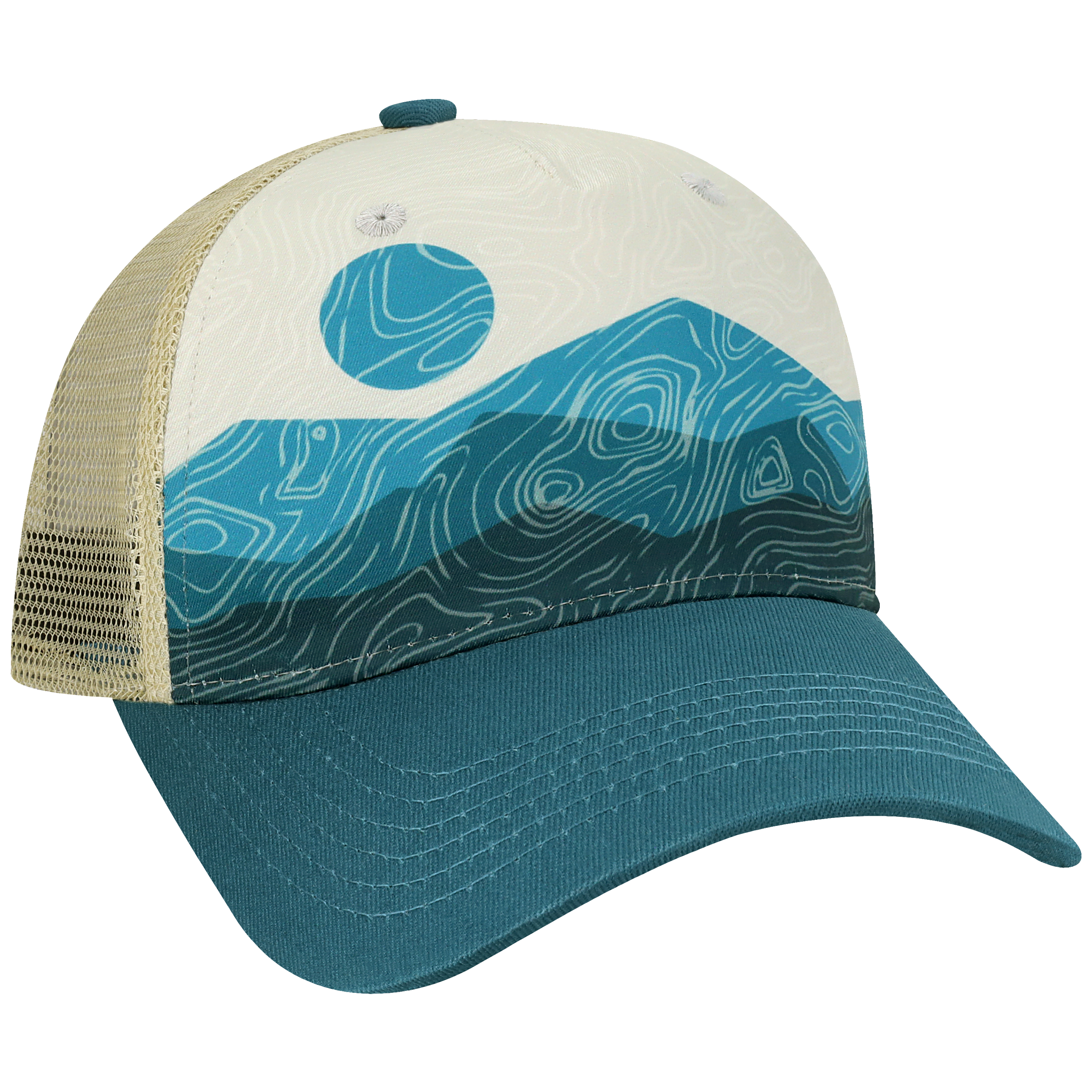 Structured 5 Panel Adj Trucker Hat