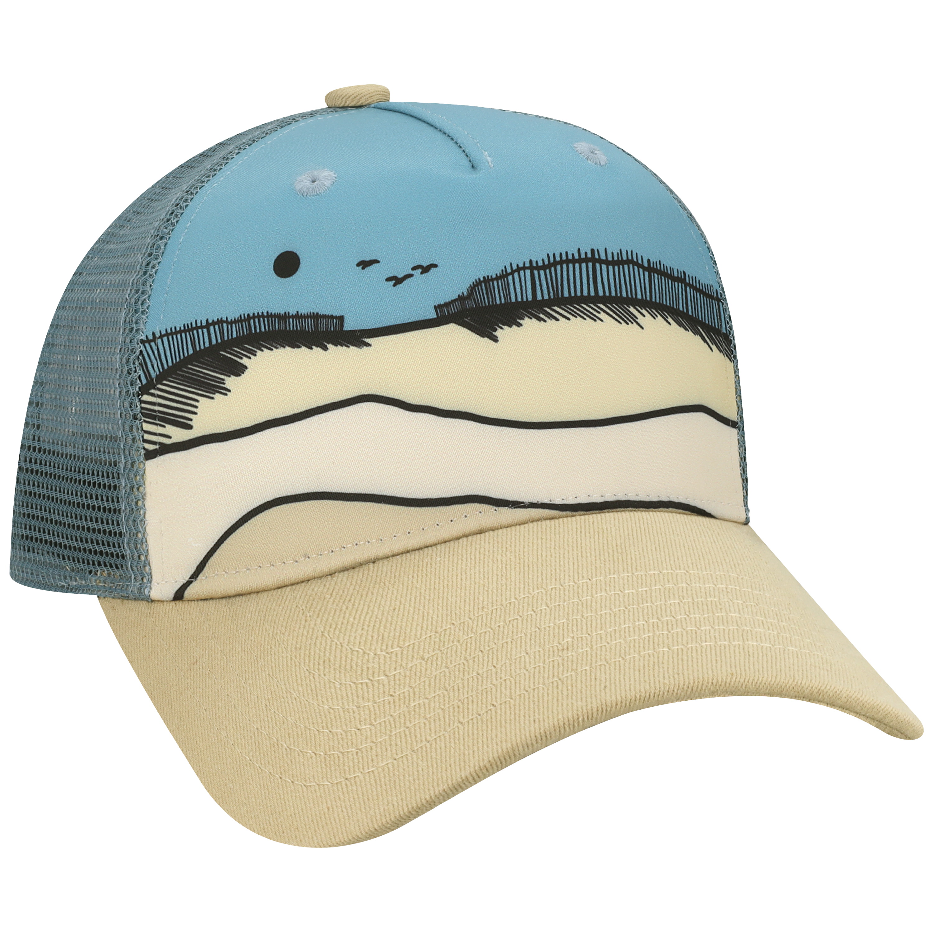 Structured 5 Panel Adj Trucker Hat