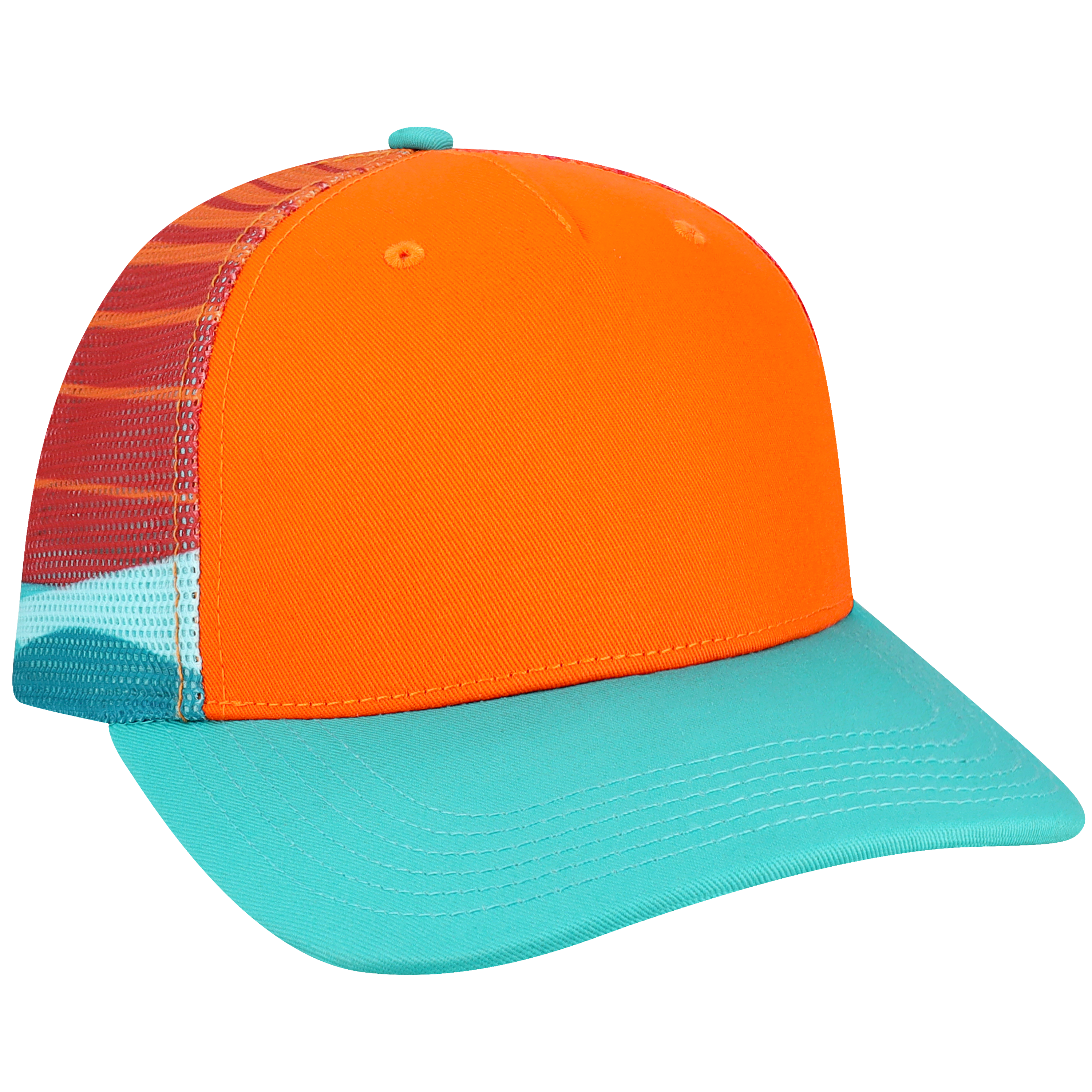 Structured 5 Panel Adj Trucker Hat