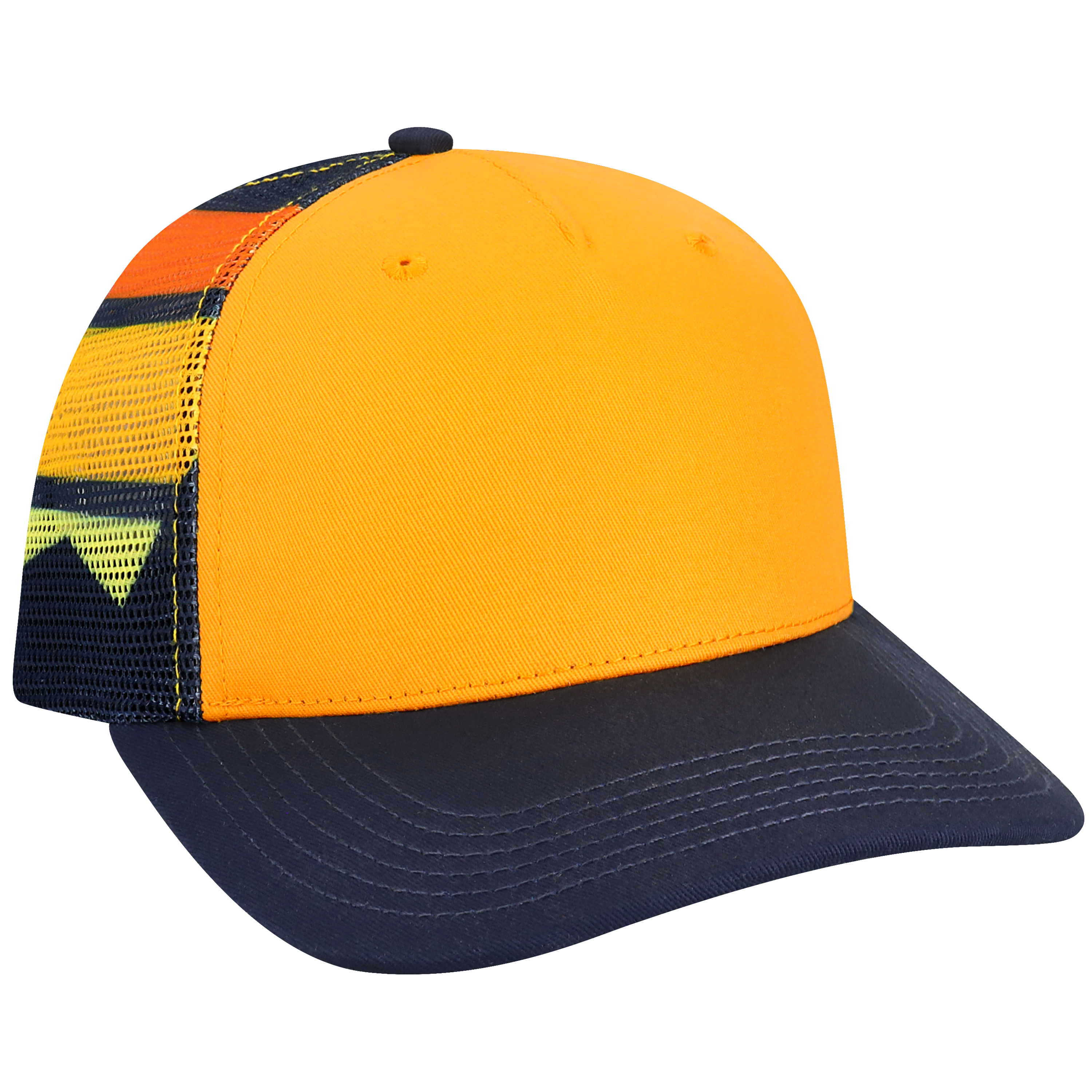 Structured 5 Panel Adj Trucker Hat