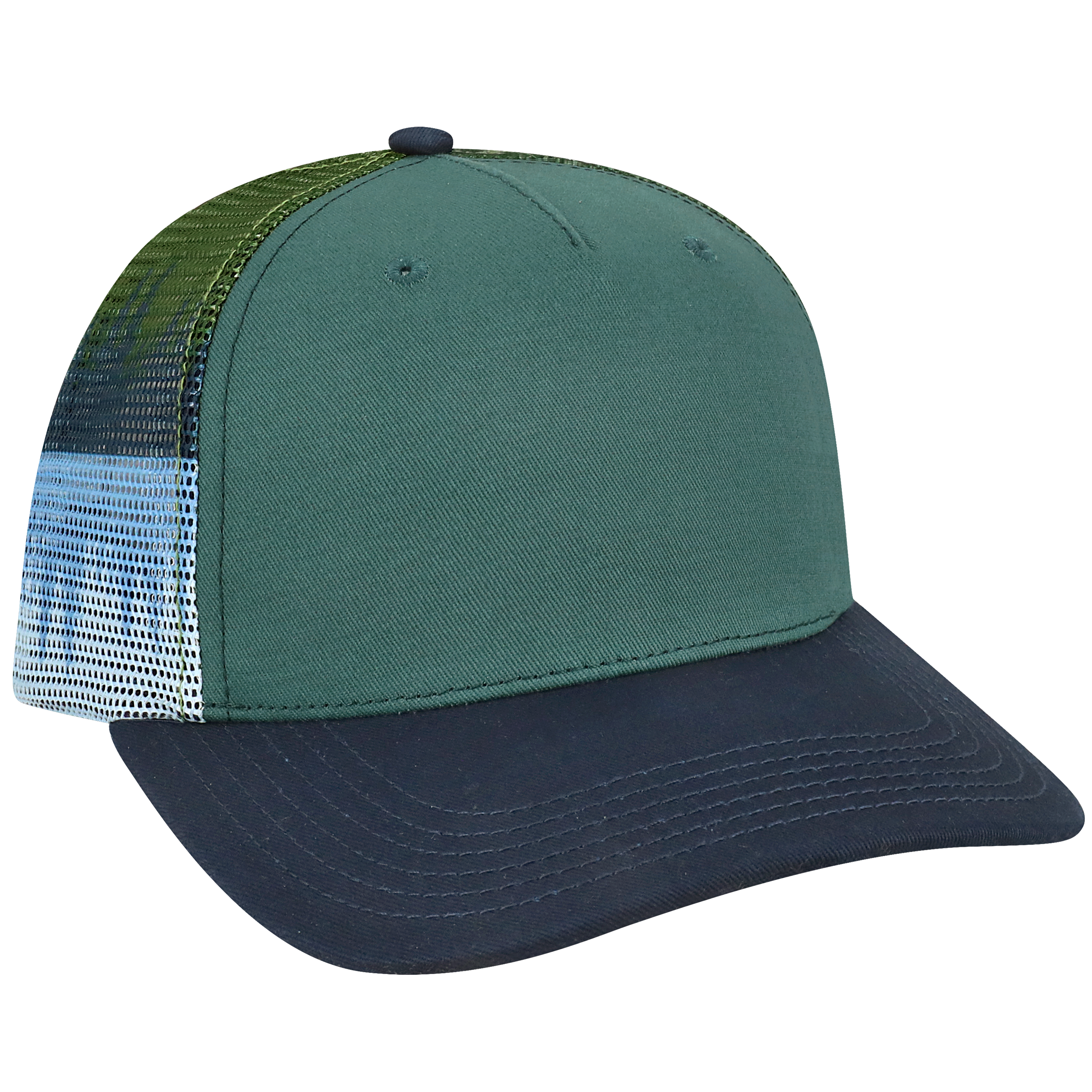 Structured 5 Panel Adj Trucker Hat