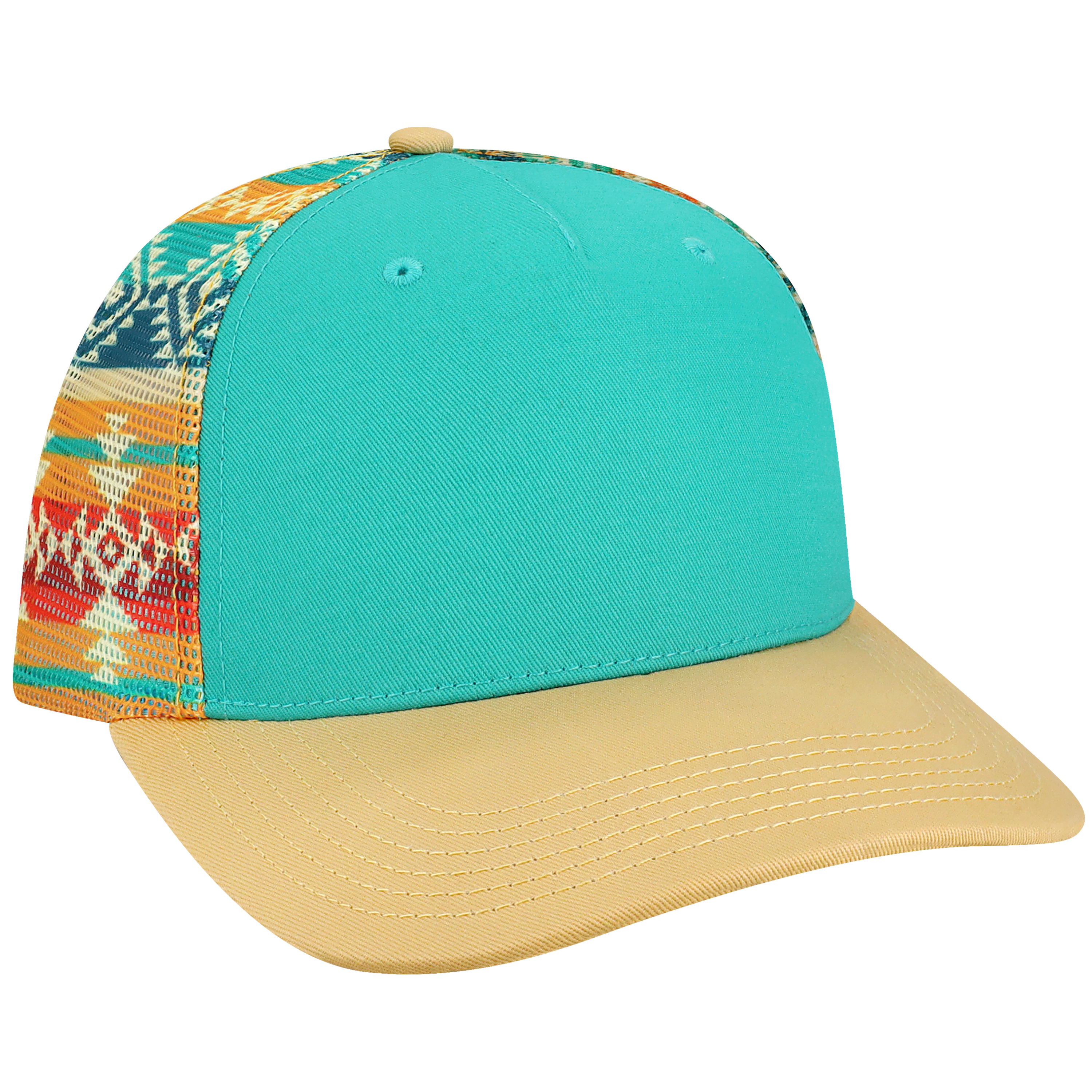 Structured 5 Panel Adj Trucker Hat