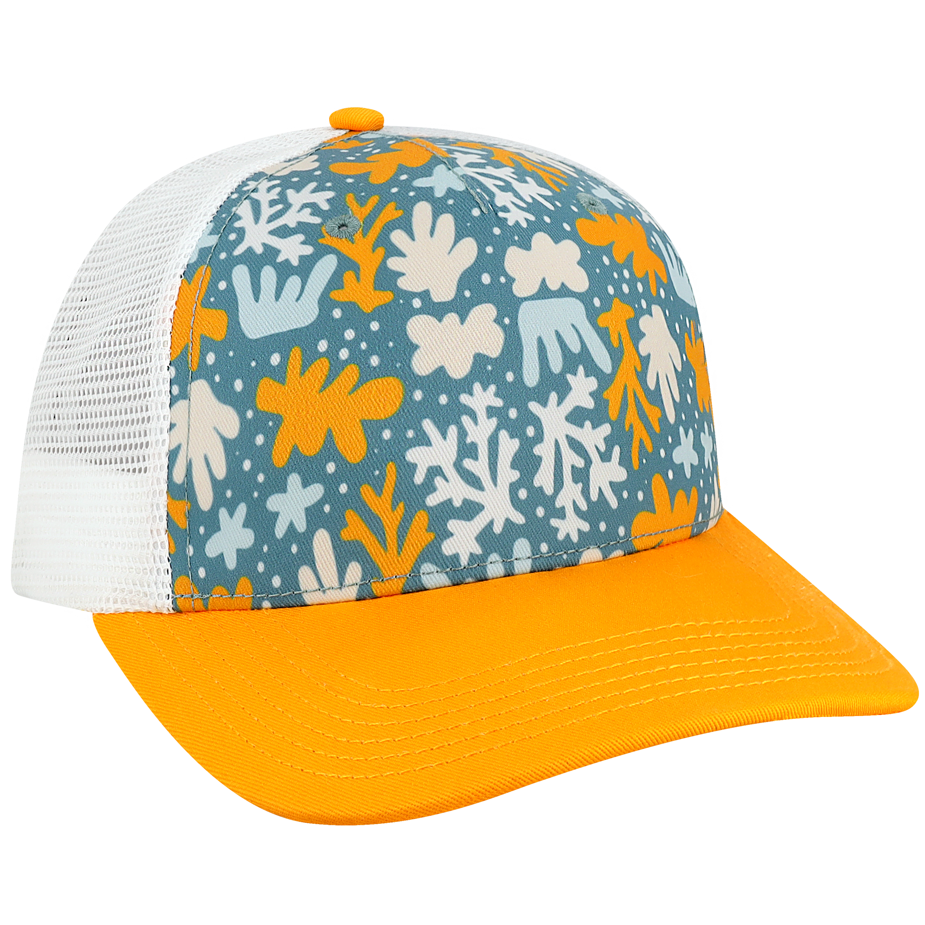 Structured 5 Panel Adj Trucker Hat
