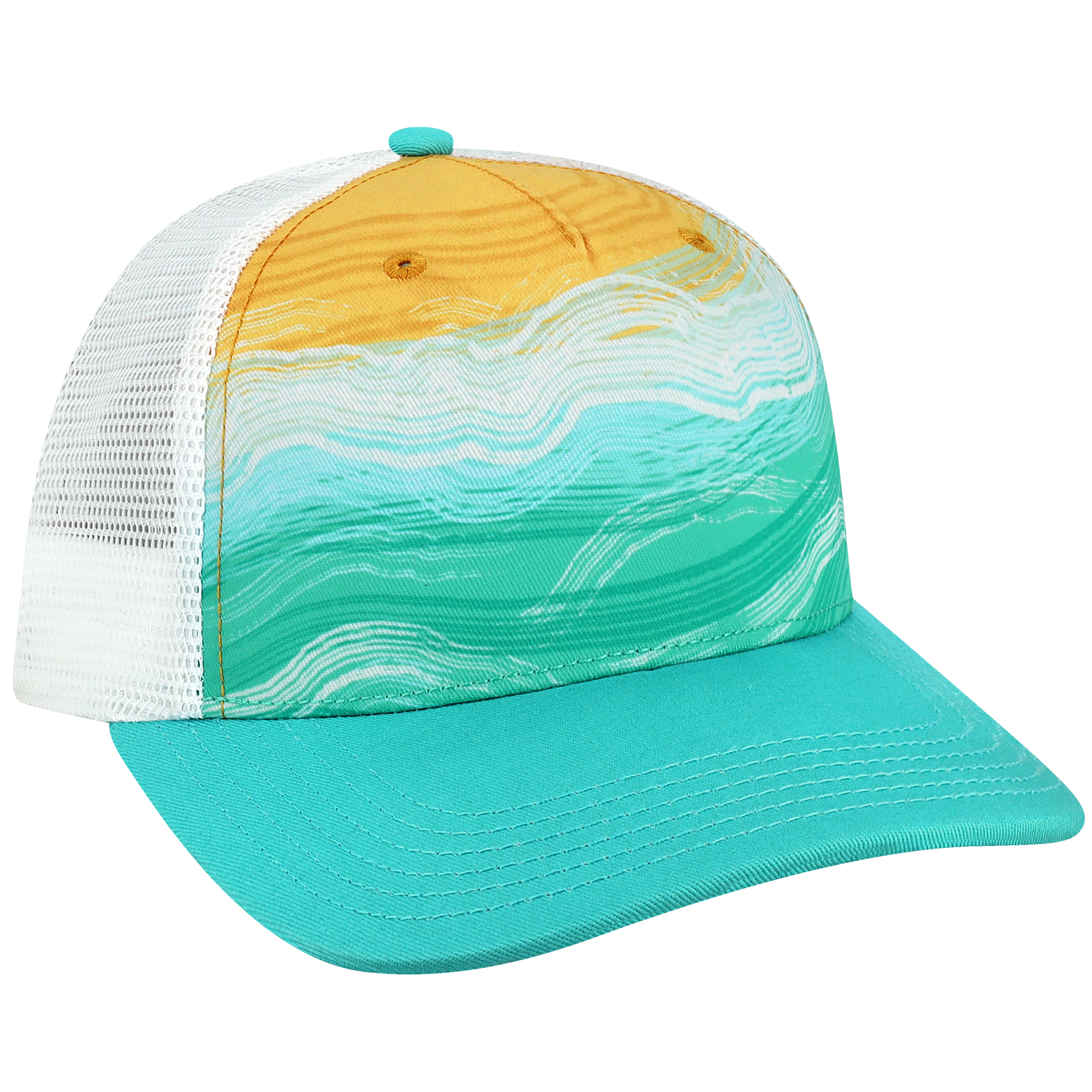 Structured 5 Panel Adj Trucker Hat