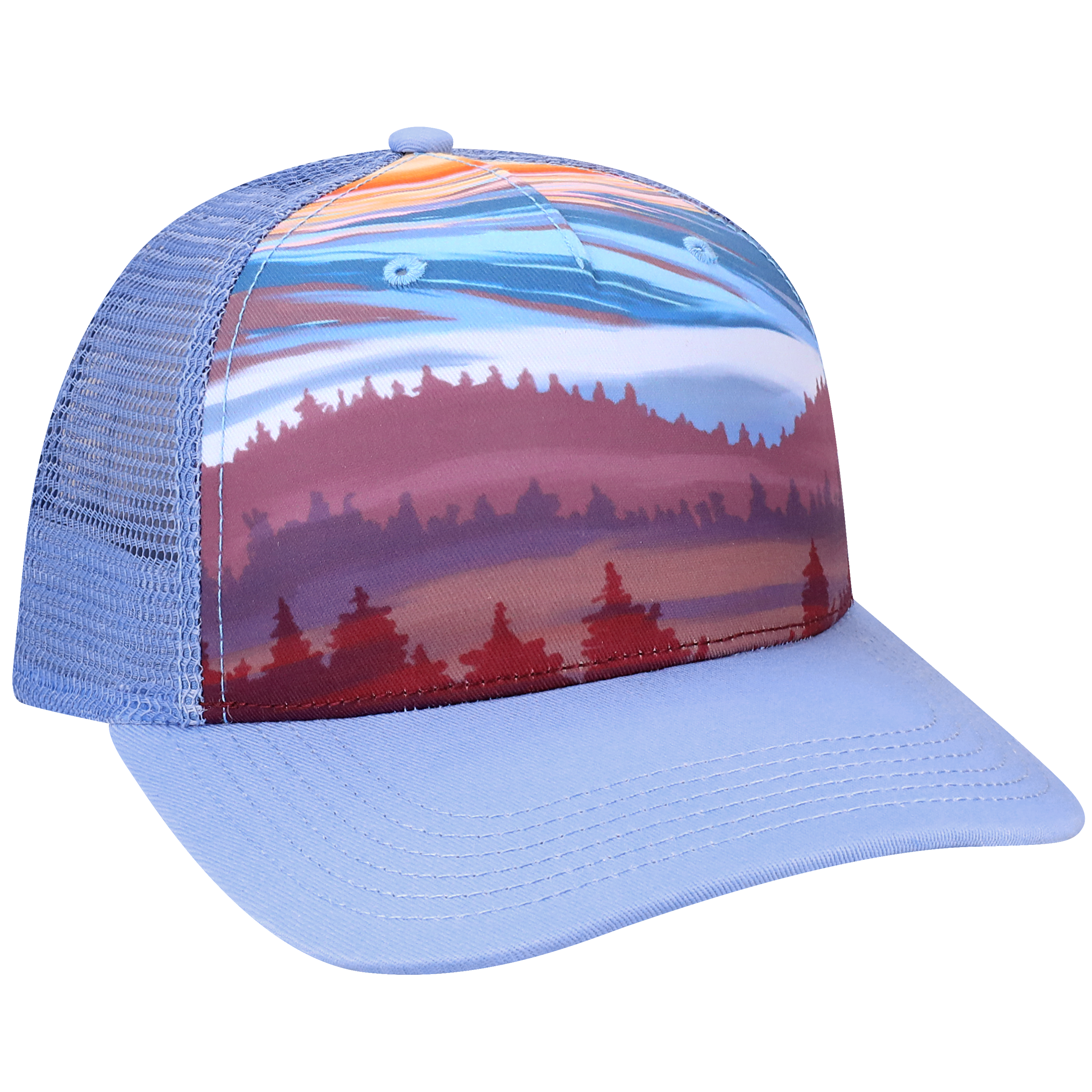 Structured 5 Panel Adj Trucker Hat