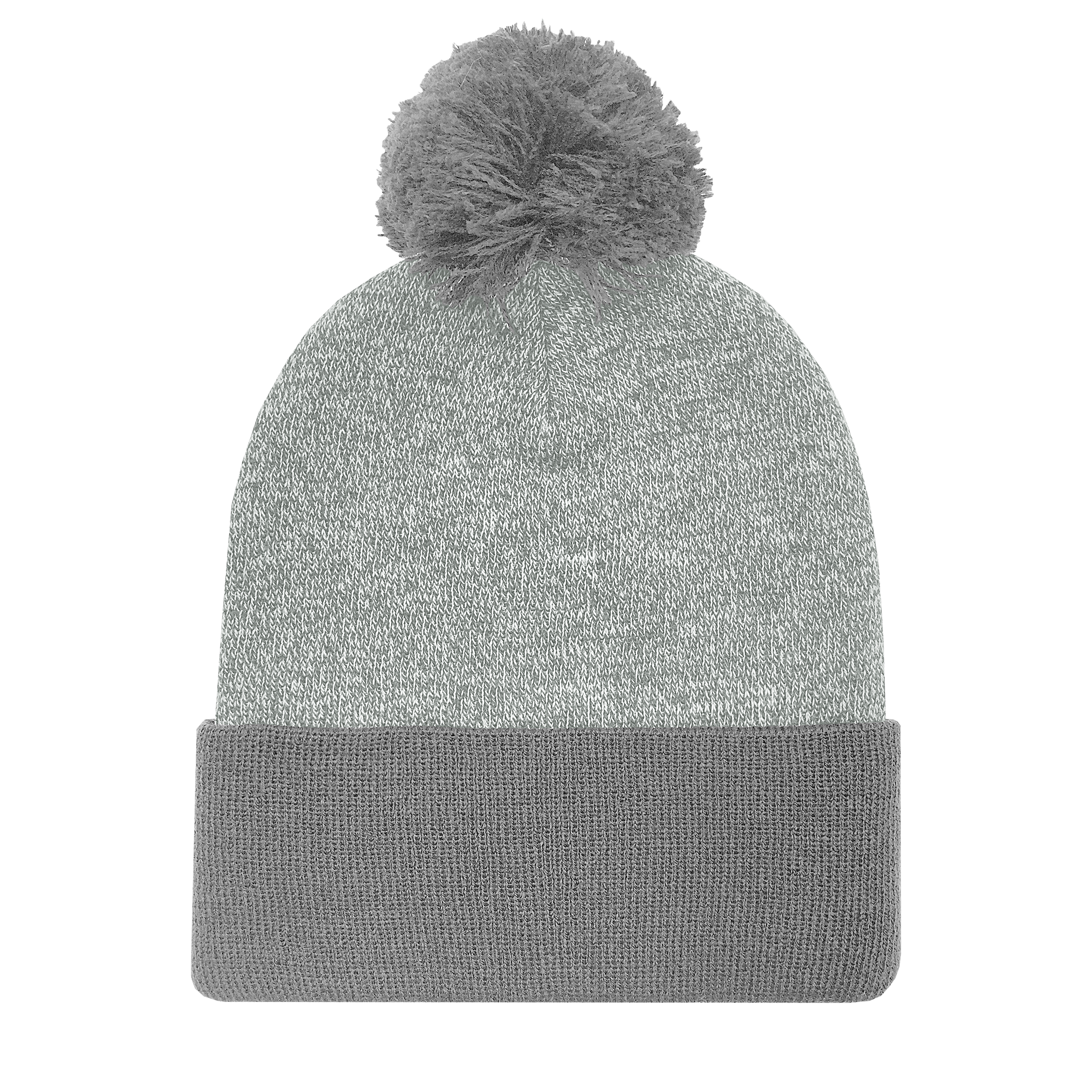 Marled Pom Cuff Beanie