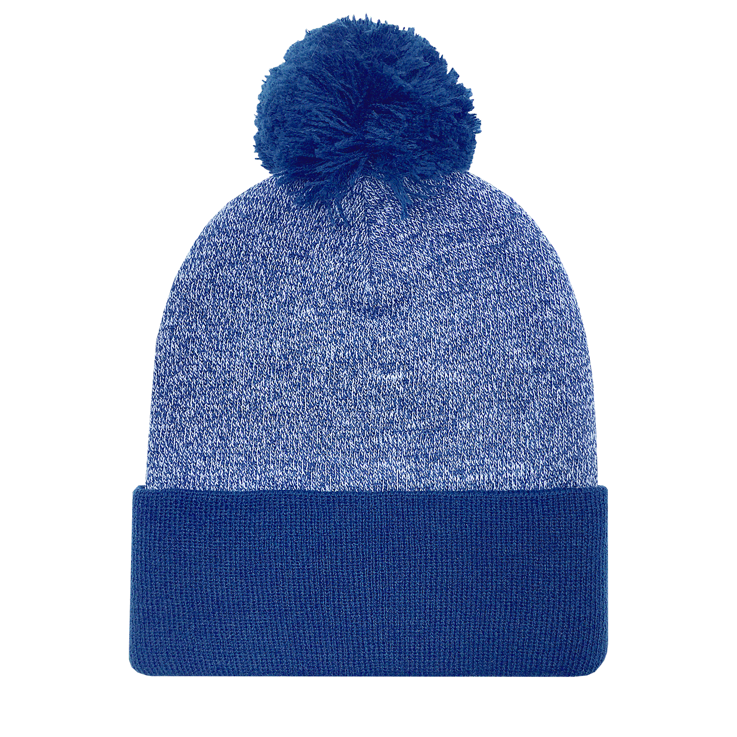 Marled Pom Cuff Beanie