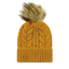 Slife Cable Knit Faux Fur Pom Beanie
