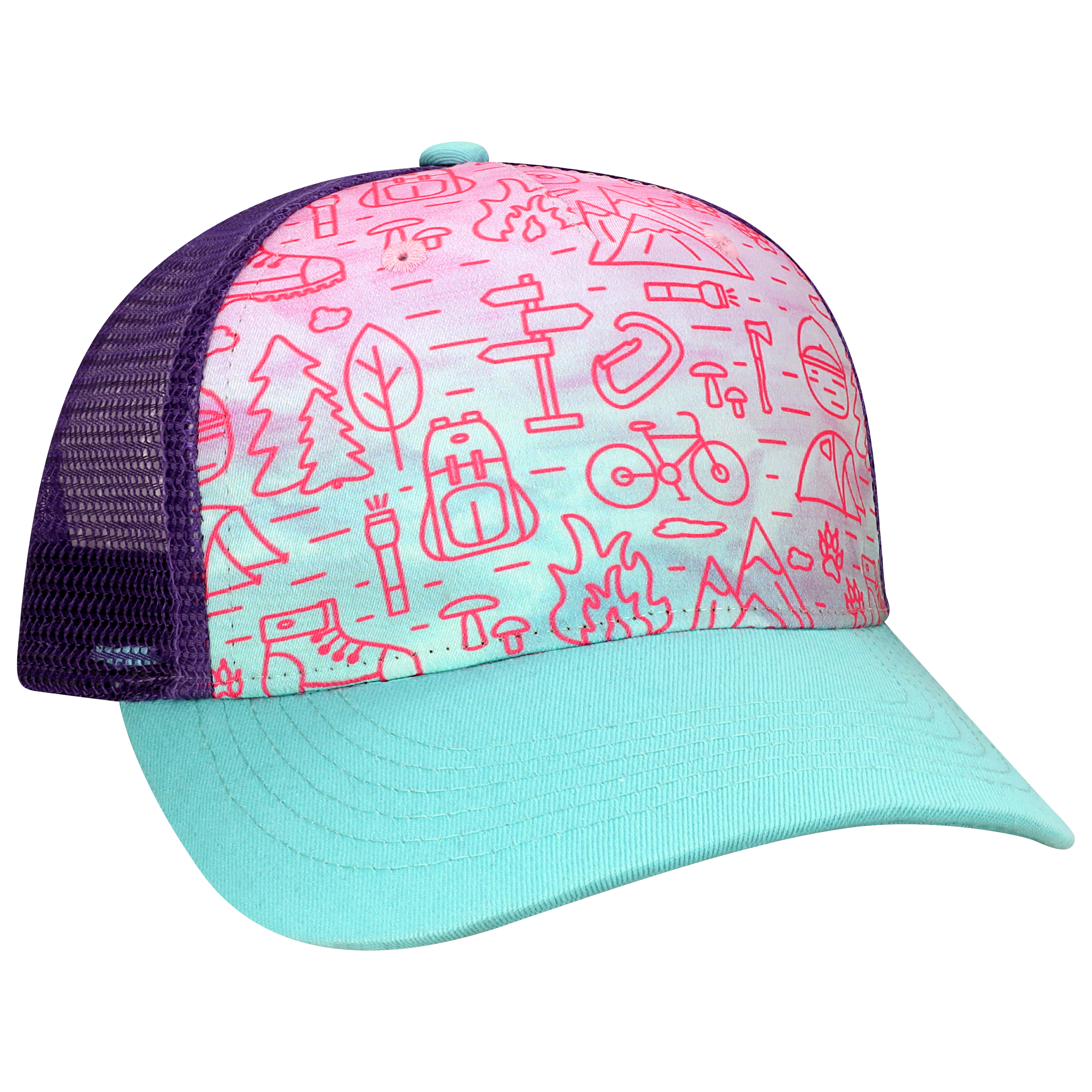 Youth 5 Panel Adj Trucker Hat